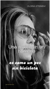 Gloria Steinem con gafas de aviador