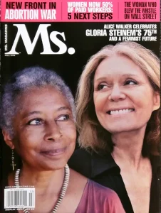Revista Ms. Magazine portada con Gloria Steinem y Alice Walker